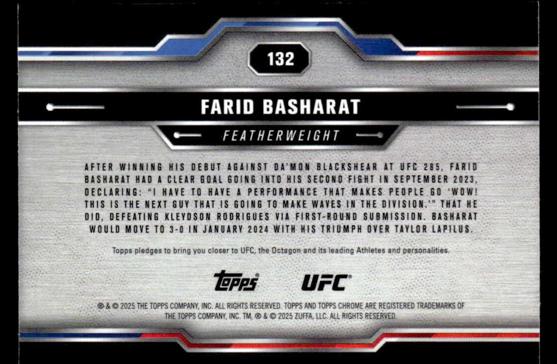 2025 Topps Chrome UFC #132 Farid Basharat