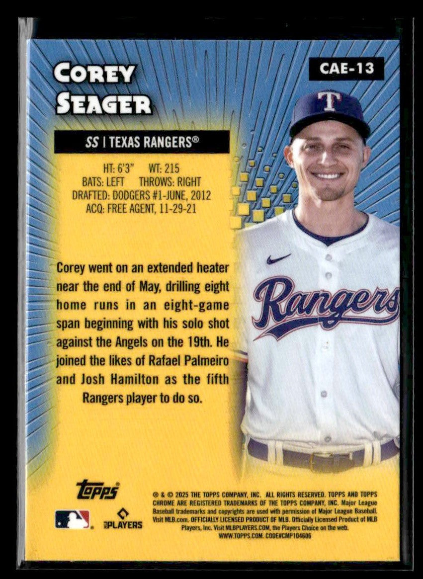 2025 Topps Chrome #CAE-13 Corey Seager Chrome All-Etch