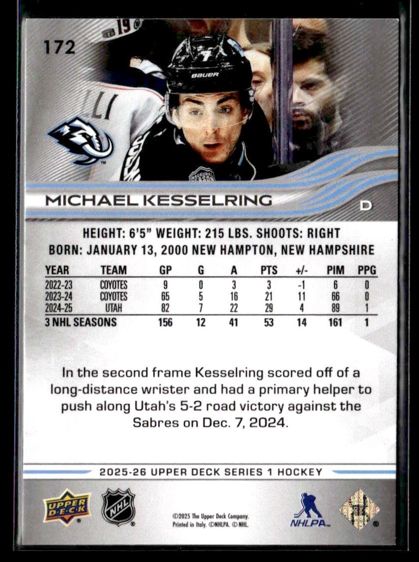 2025-26 Upper Deck #172 Michael Kesselring