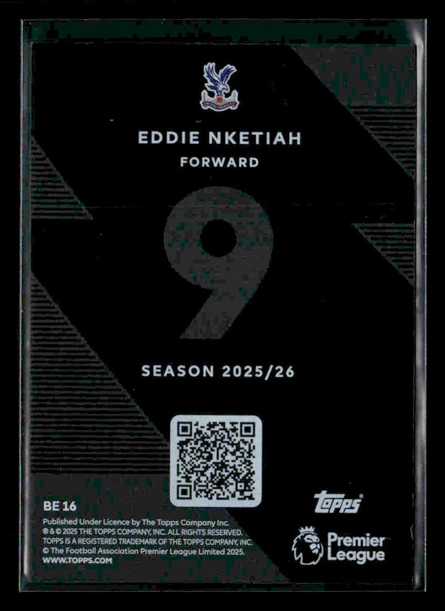 2025-26 Topps Premier League #BE16 Eddie Nketiah Black Edge Edition