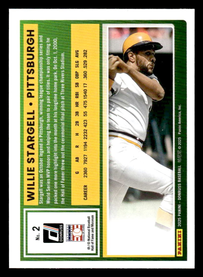 2025 Donruss #2 Willie Stargell