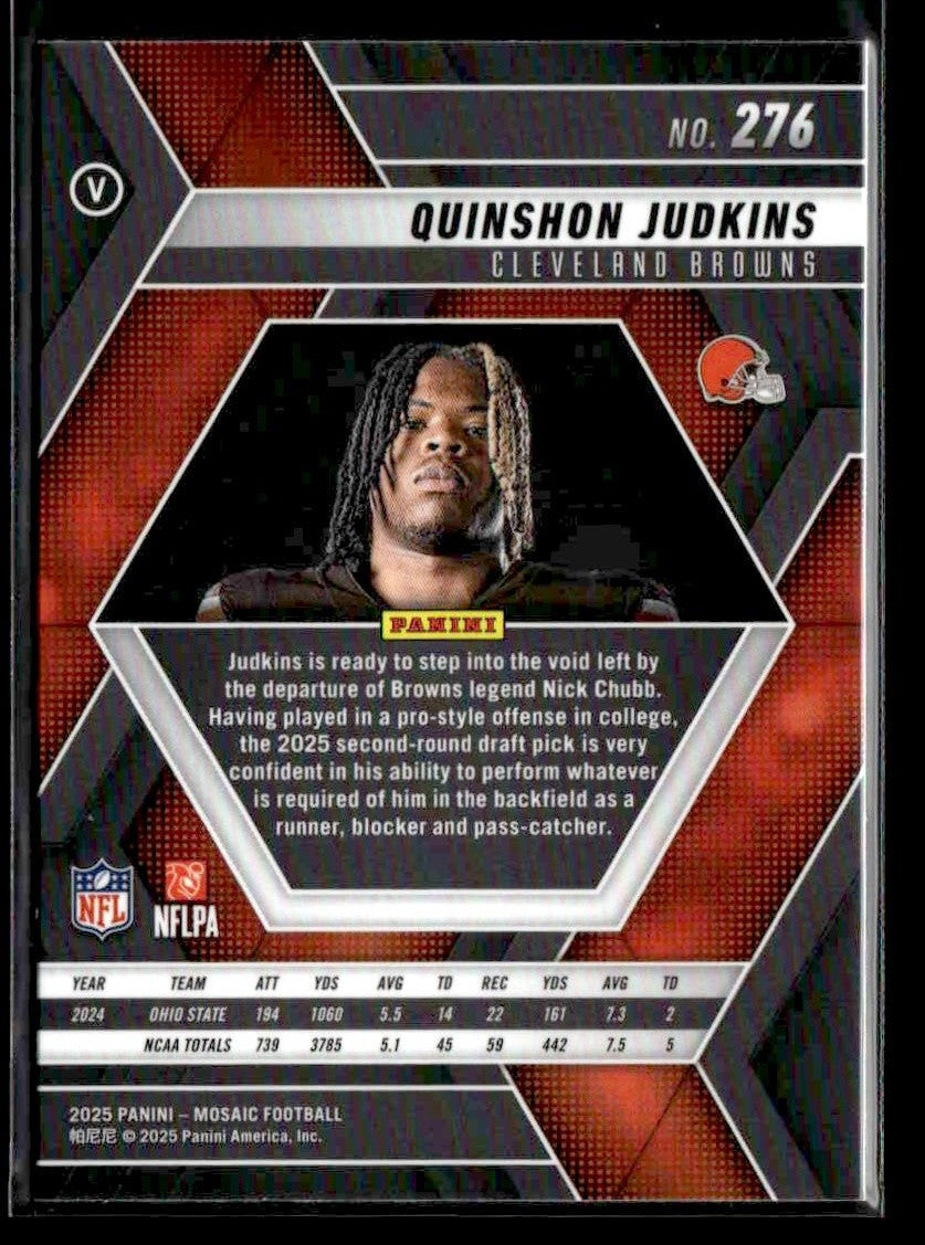 2025 Panini Mosaic #276 Quinshon Judkins