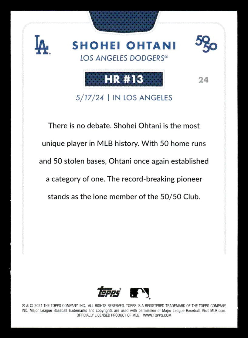 2024 Topps 50/50: Shohei Ohtani #24 Shohei Ohtani