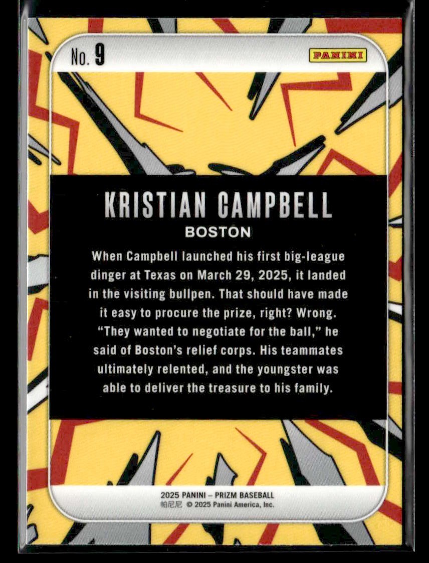 2025 Panini Prizm #9 Kristian Campbell Dingers!