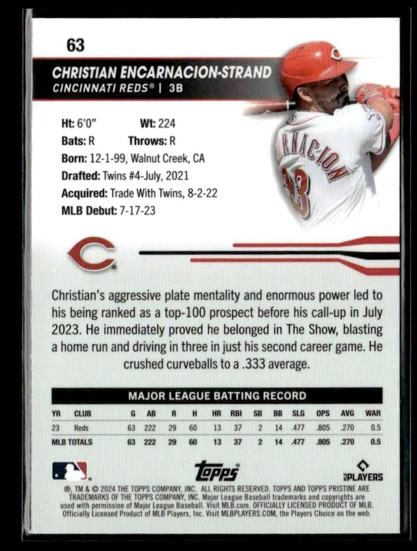 2024 Topps Pristine #63 Christian Encarnacion-Strand Gold Refractors #/50
