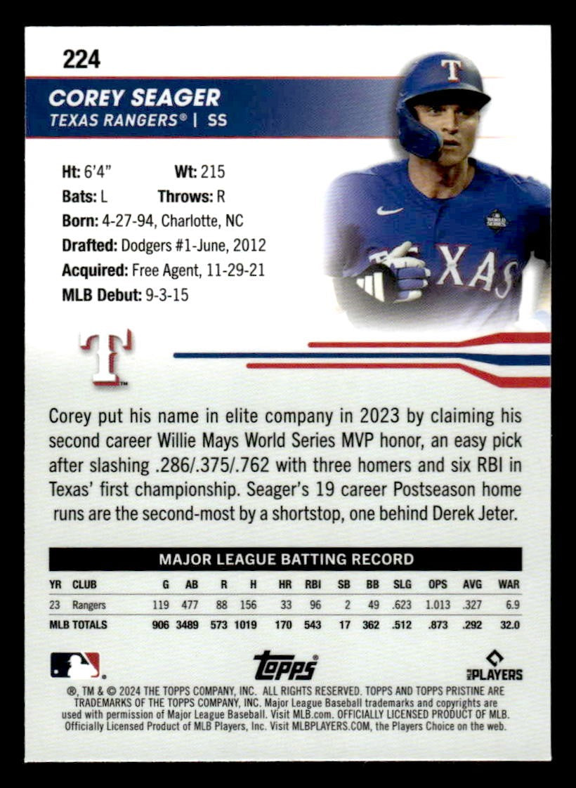 2024 Topps Pristine #224 Corey Seager