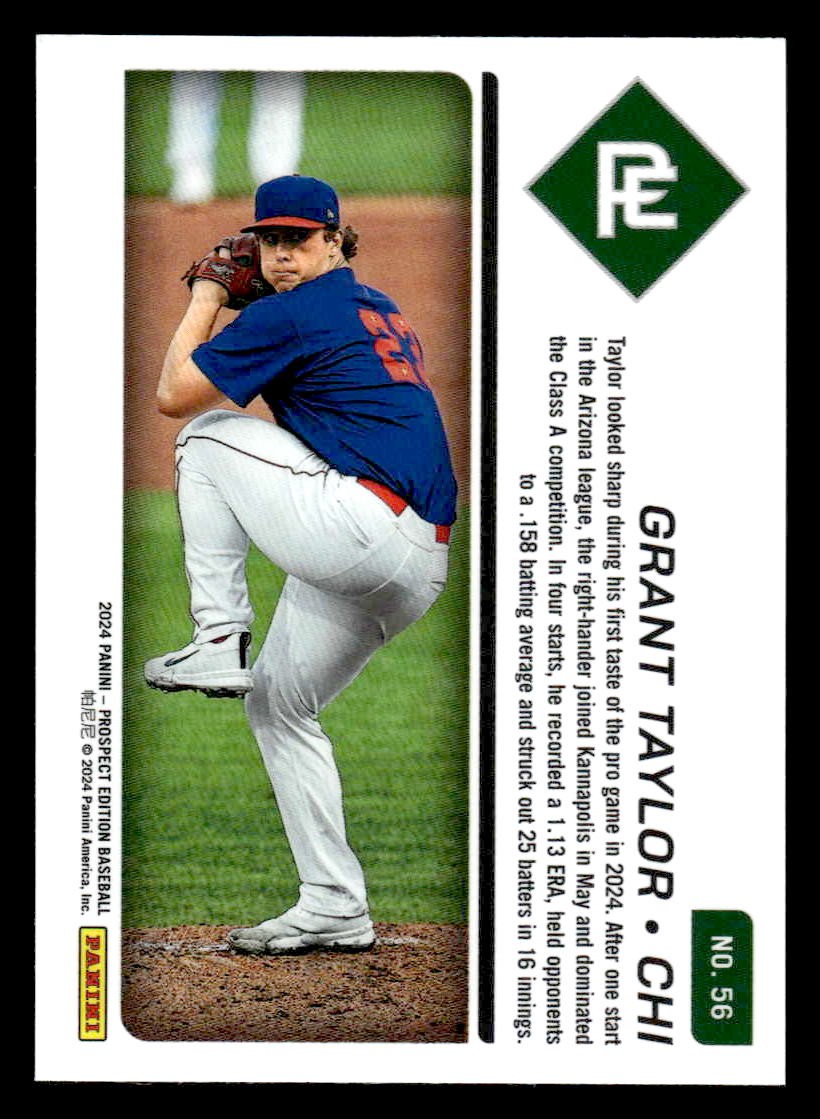 2024 Panini Prospect Edition #56 Grant Taylor Holo