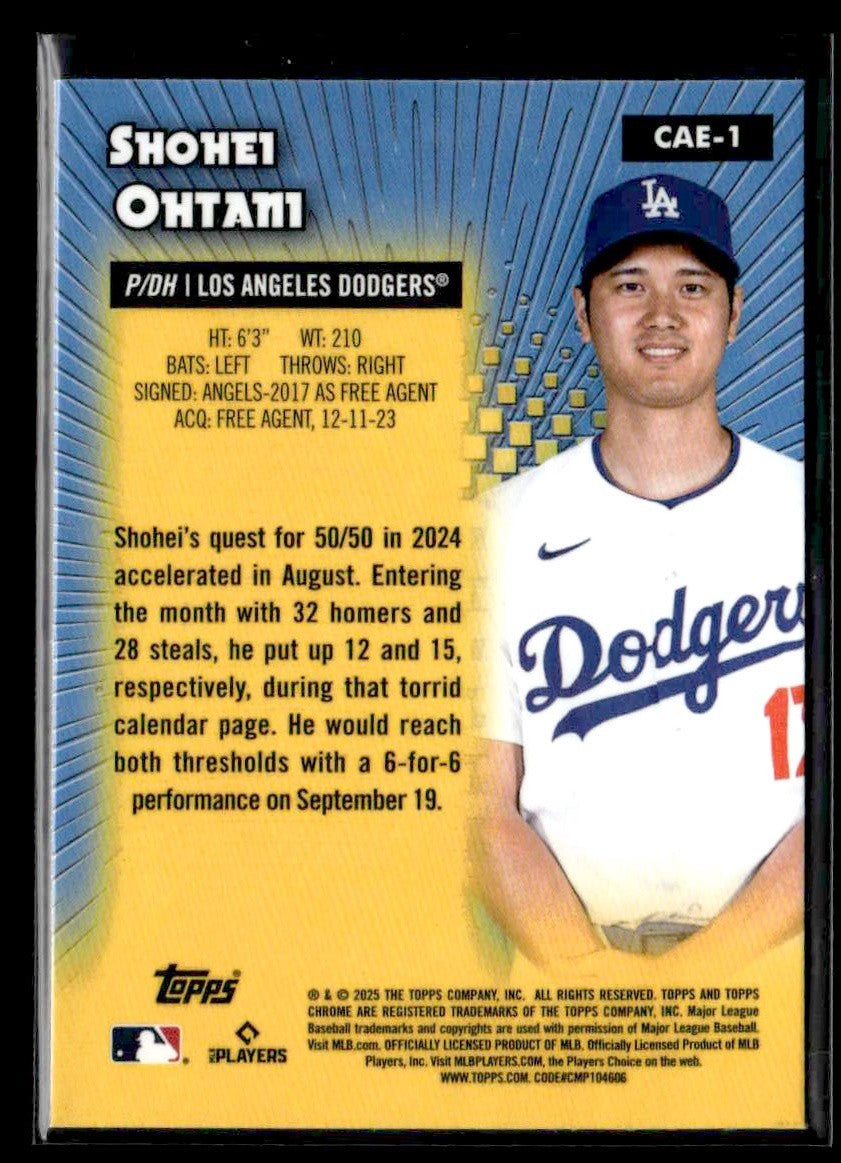 2025 Topps Chrome #CAE-1 Shohei Ohtani Chrome All-Etch