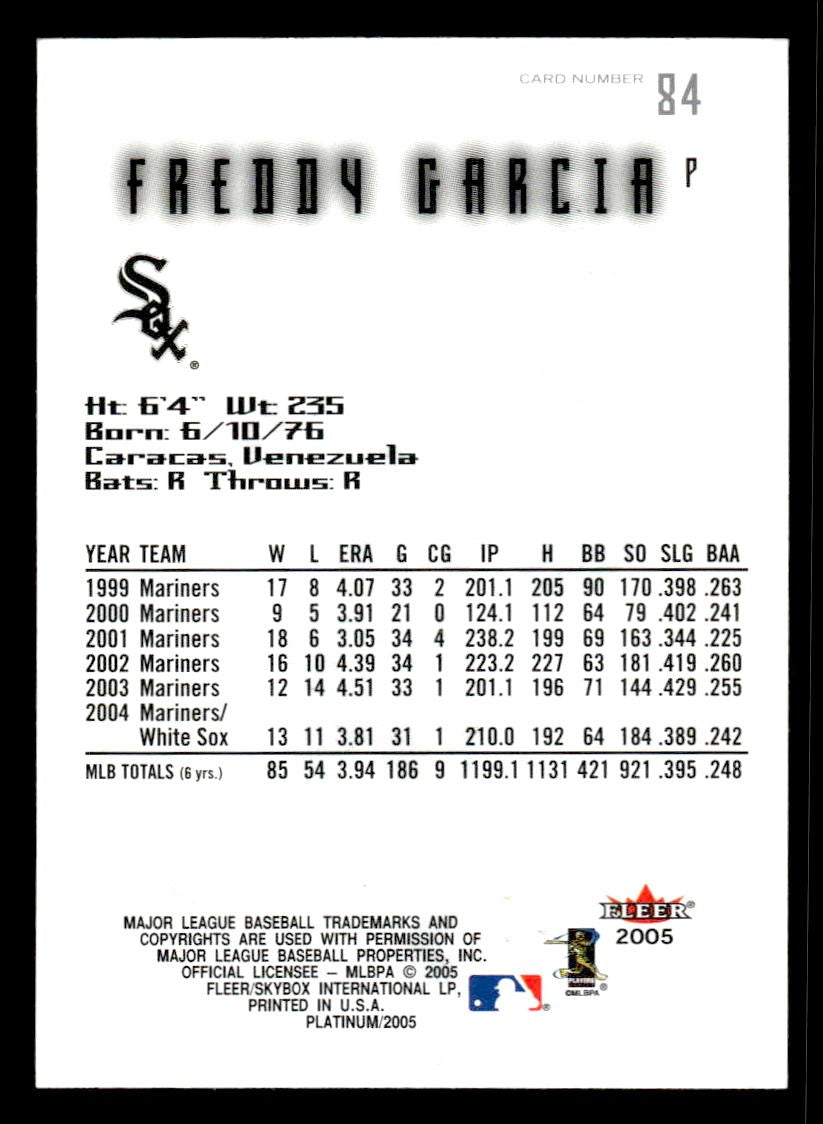 2005 Fleer Platinum #84 Freddy Garcia