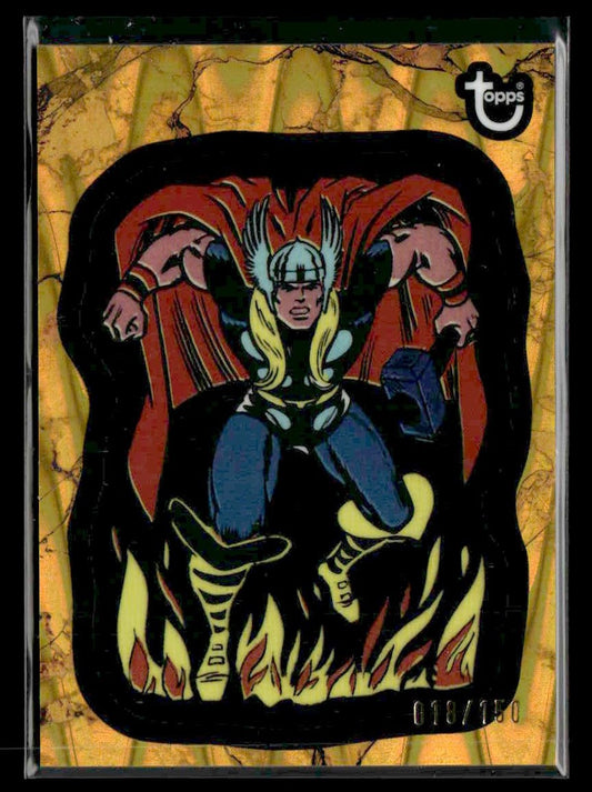 2025 Topps Marvel 1975 Golden Anniversary #25 Thor Gold Raywave