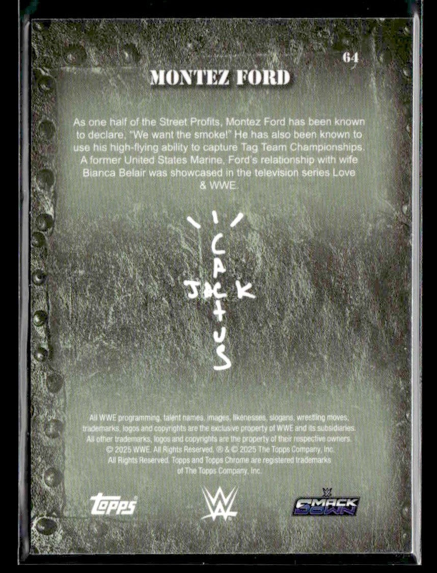 2025 Topps Chrome WWE x Cactus Jack #64 Montez Ford