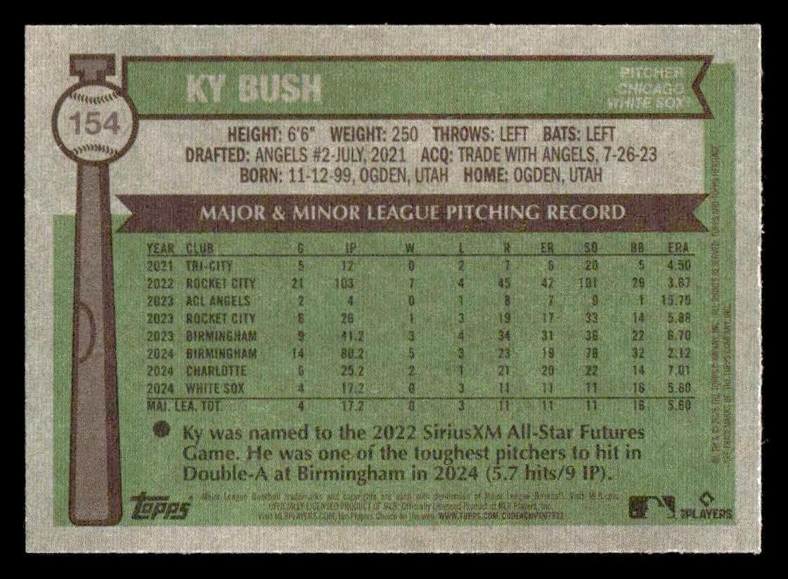 2025 Topps Heritage #154 Ky Bush