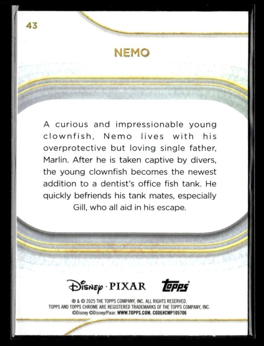 π Nemo β 2025 Topps Chrome Disney #43 π