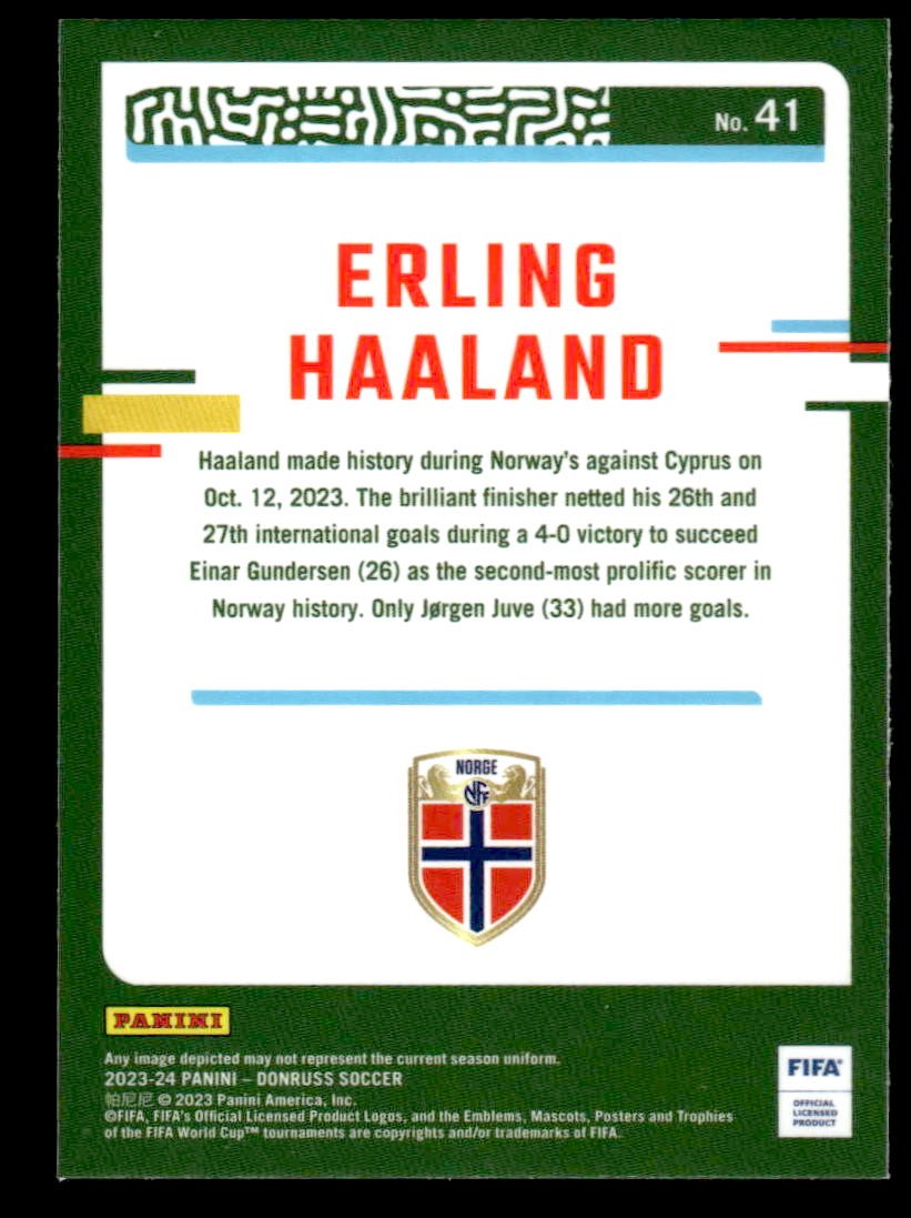 2023-24 Donruss #41 Erling Haaland Optic