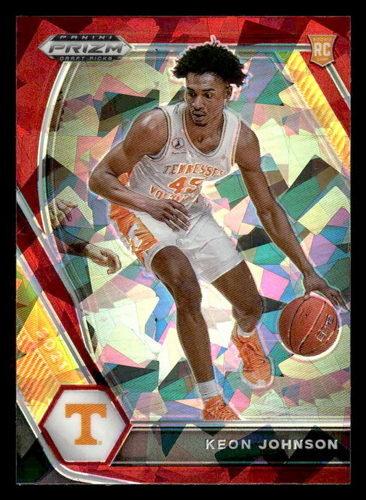 2021 Panini Prizm Draft Picks #7 Keon Johnson Red Ice