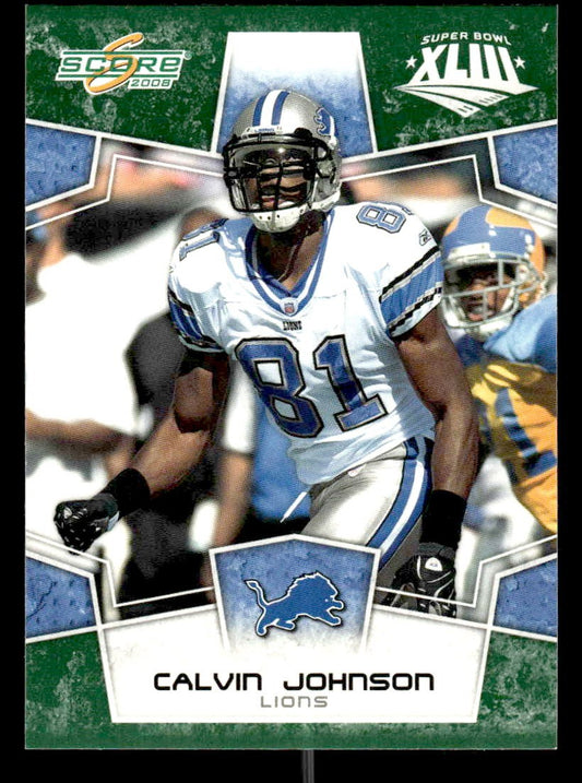 2008 Score #101 Calvin Johnson Super Bowl XLIII Green