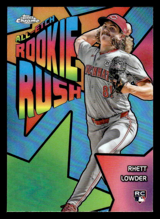 2025 Topps Chrome #CERR-9 Rhett Lowder Chrome All-Etch Rookie Rush