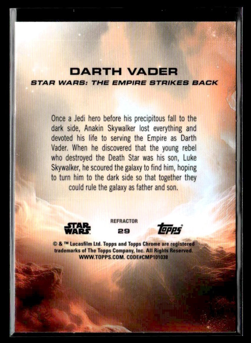 π Darth Vader β 2025 Topps Chrome Star Wars Rainbow Refractor #29 π