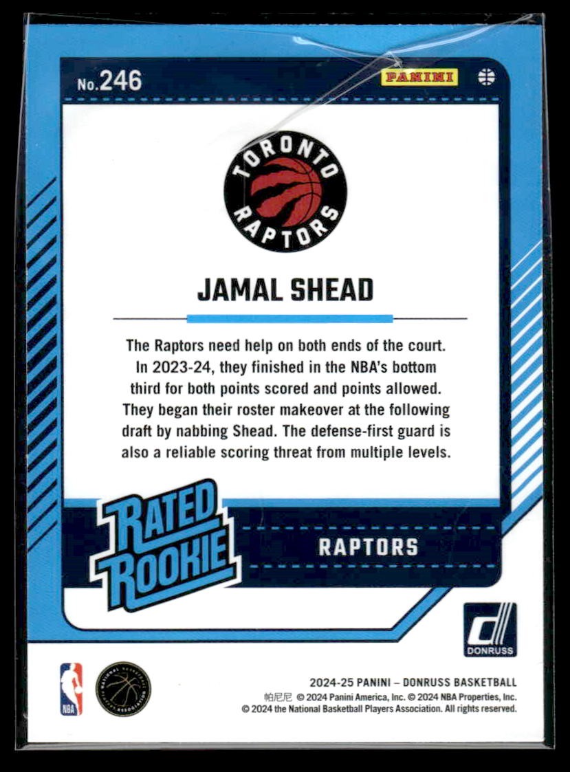 2024-25 Donruss #246 Jamal Shead Choice