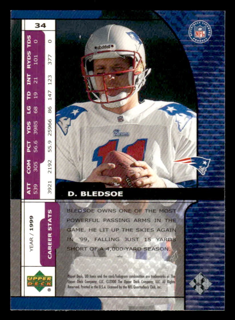 2000 UD Ionix #34 Drew Bledsoe