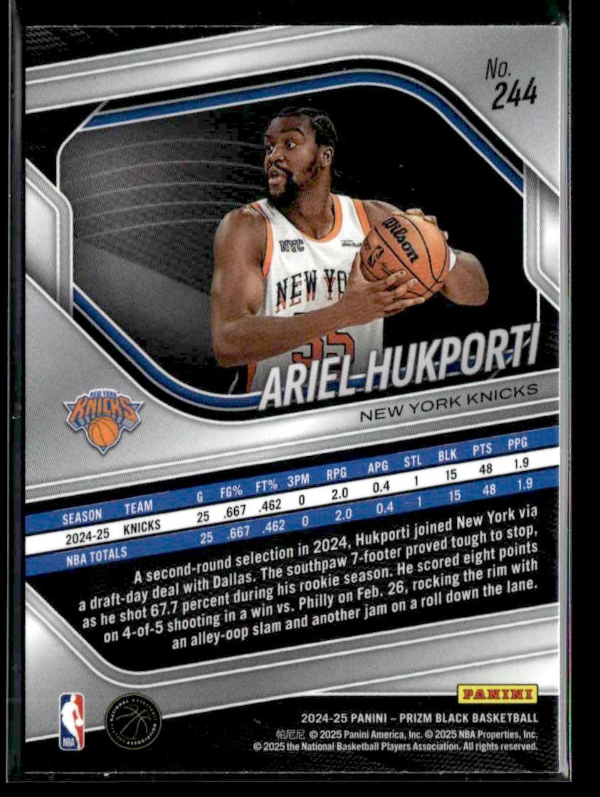 2024-25 Panini Prizm Black #244 Ariel Hukporti