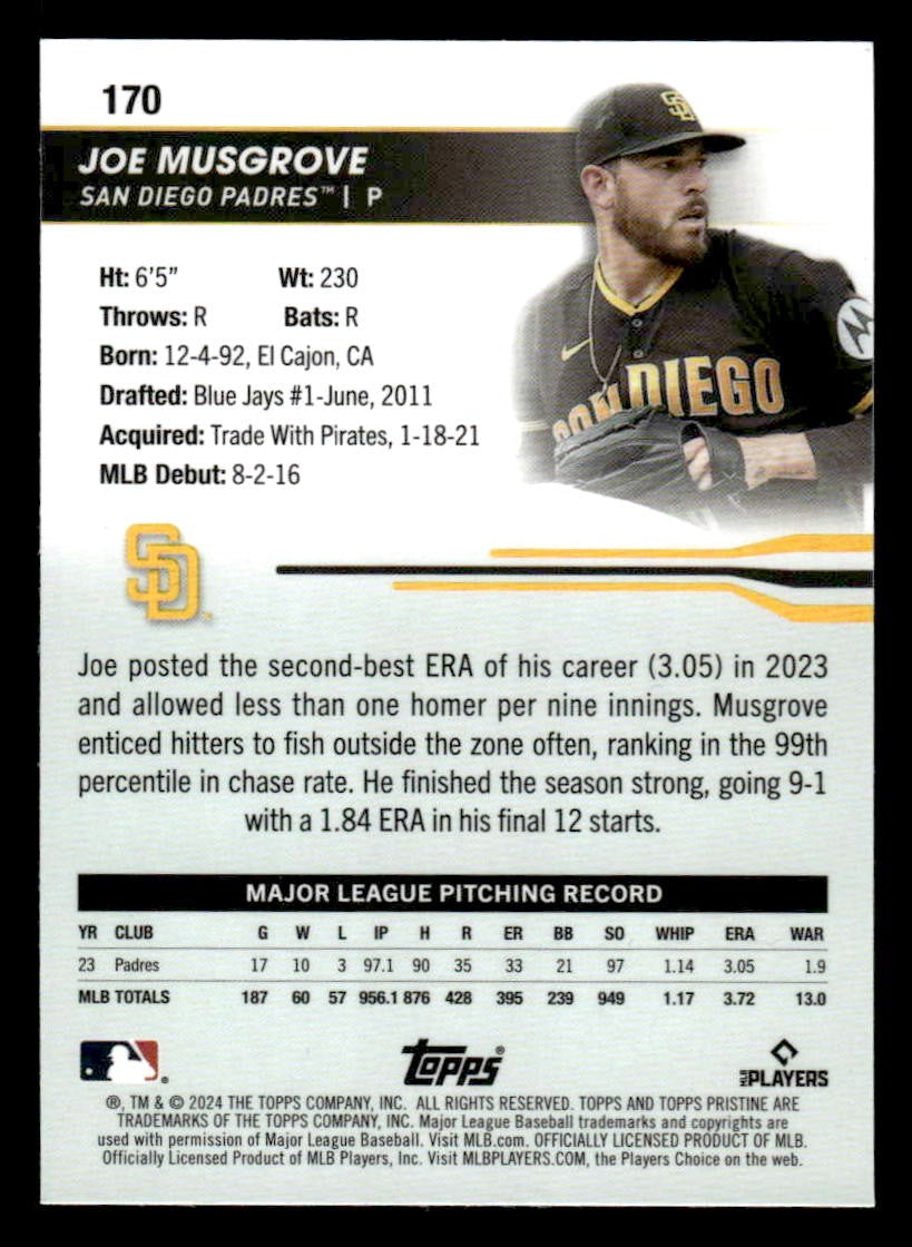 2024 Topps Pristine #170 Joe Musgrove