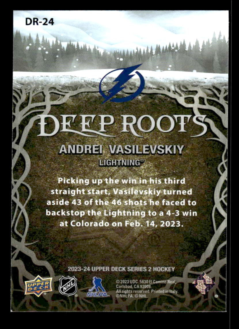 2023-24 Upper Deck #DR-24 Andrei Vasilevskiy Deep Roots