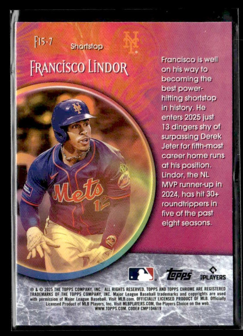 2025 Topps Chrome #F15-7 Francisco Lindor Fortune 15