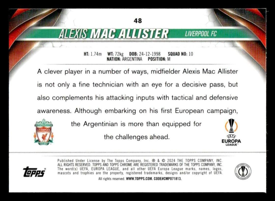 2023-24 Topps Chrome UEFA Club Competitions #48 Alexis Mac Allister