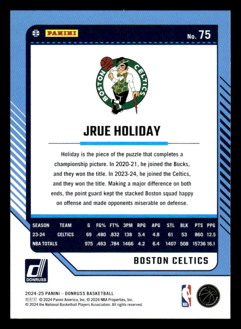 2024-25 Donruss #75 Jrue Holiday