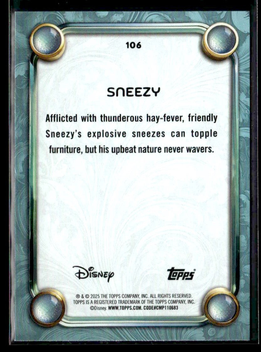2025 Topps Disney Wonder #106 Sneezy Tier 2