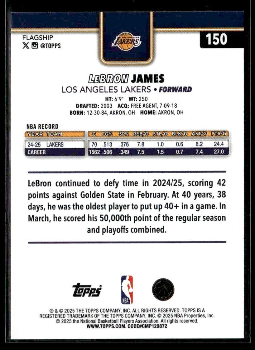 2025-26 Topps #150 LeBron James