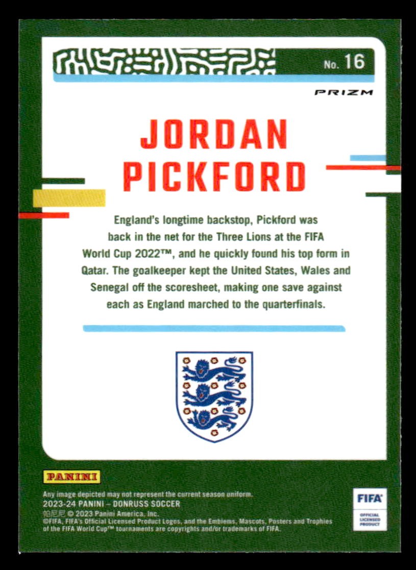 2023-24 Donruss #16 Jordan Pickford Optic Holo