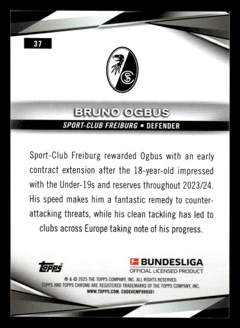 2025 Topps Chrome Bundesliga #37 Bruno Ogbus