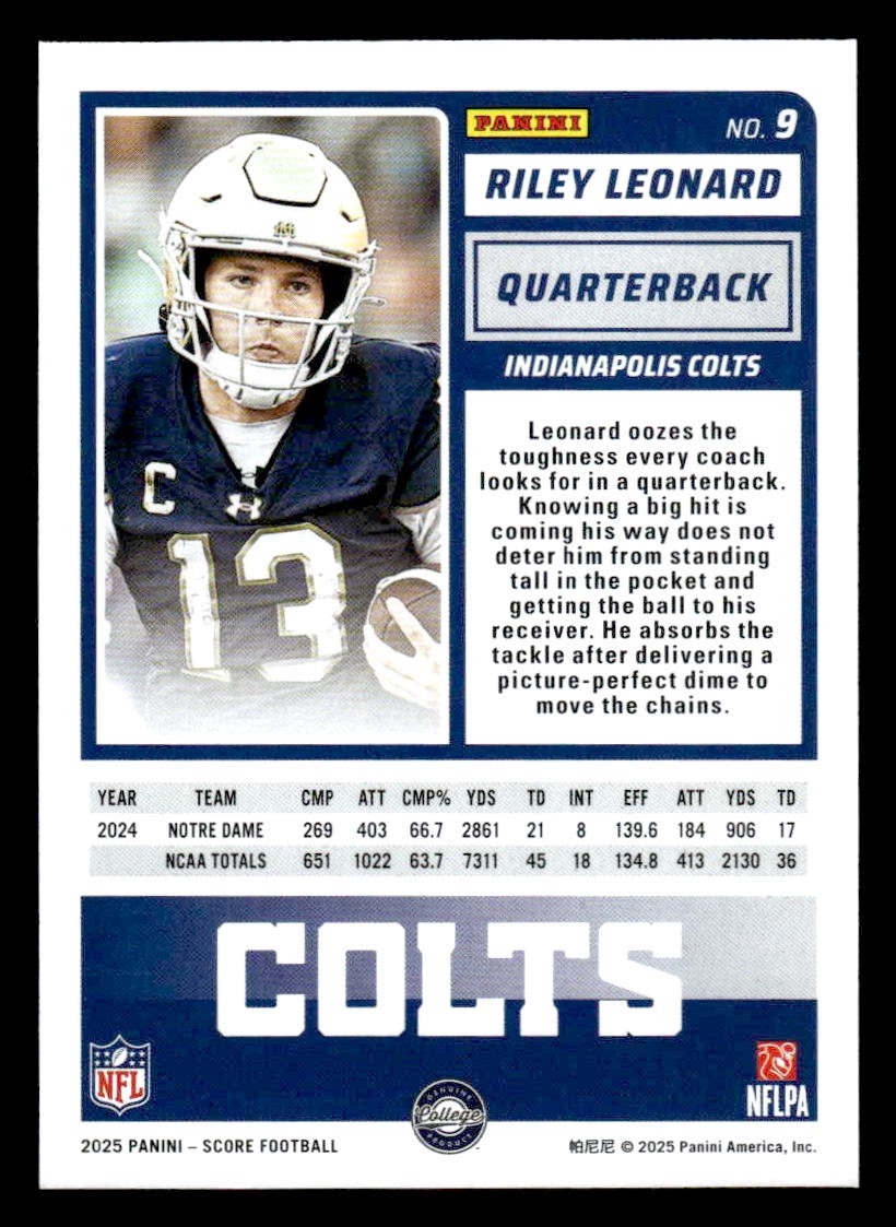 2025 Score #9 Riley Leonard