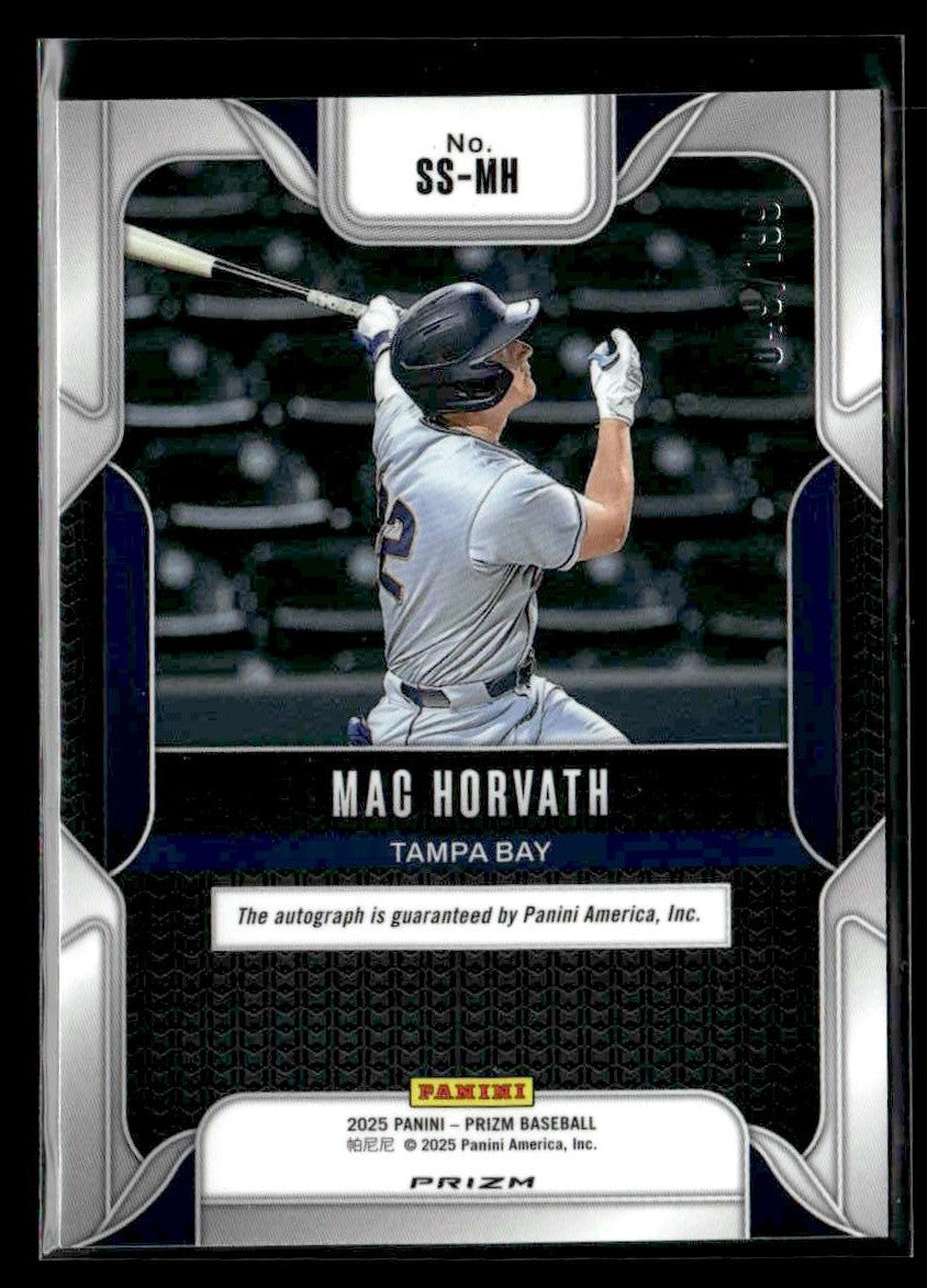 2025 Panini Prizm #SS-MH Mac Horvath Sensational Sigs - Pulsar Prizm #049/199