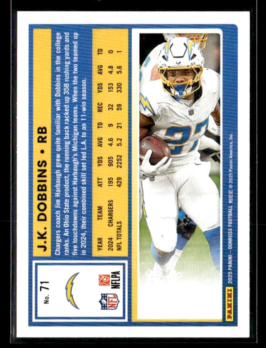 2025 Donruss #71 JK Dobbins