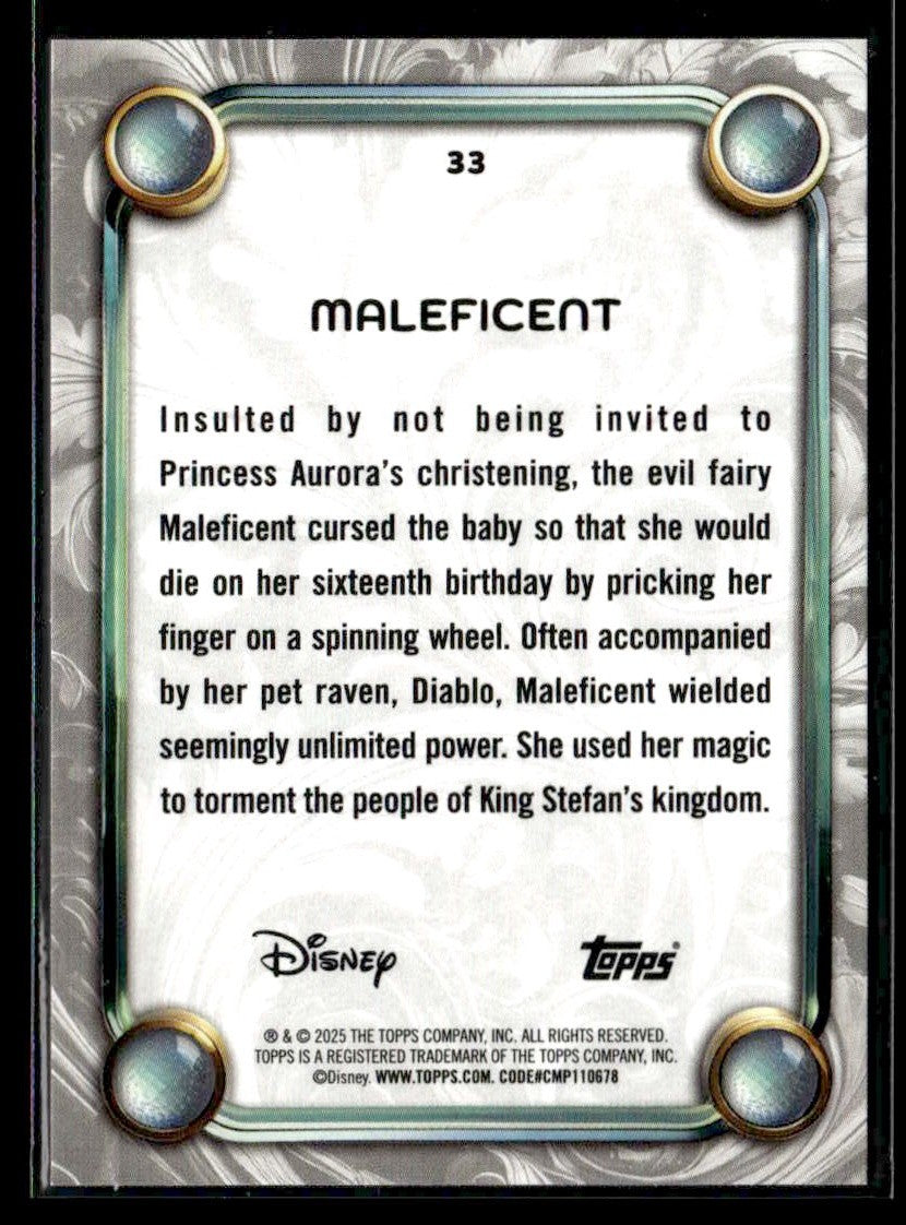 2025 Topps Disney Wonder #33 Maleficent
