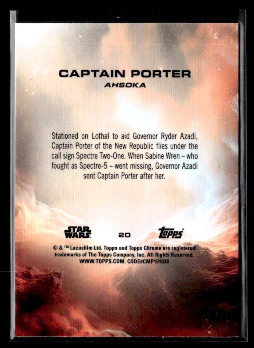 2025 Topps Chrome Sapphire Edition Star Wars #20 Captain Porter Debut