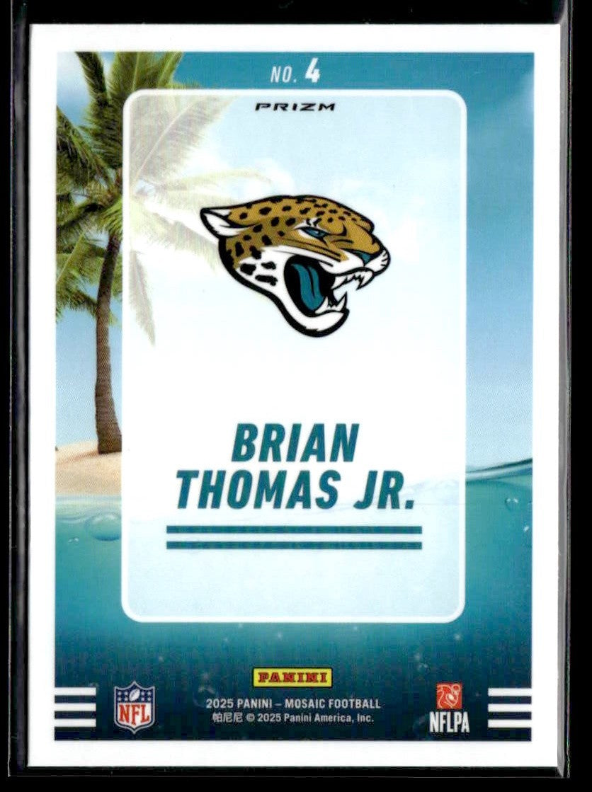 2025 Panini Mosaic #4 Brian Thomas Jr. Splash Mosaic Silver