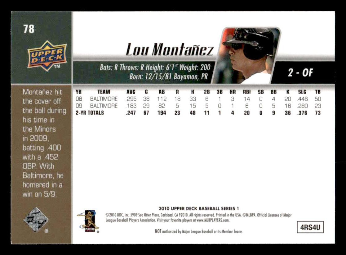 2010 Upper Deck #78 Lou Montanez