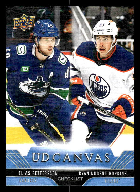 2023-24 Upper Deck #C210 Elias Pettersson / Ryan Nugent-Hopkins UD Canvas