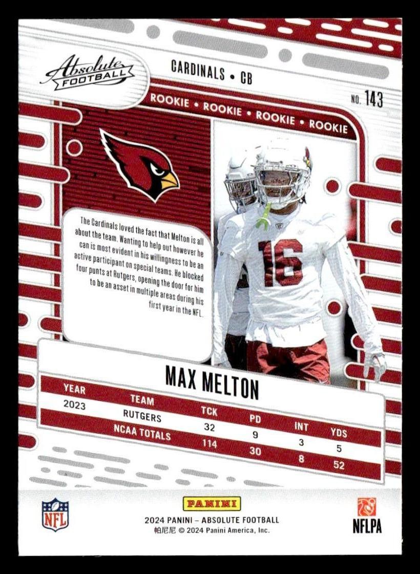 2024 Panini Absolute #143 Max Melton Retail