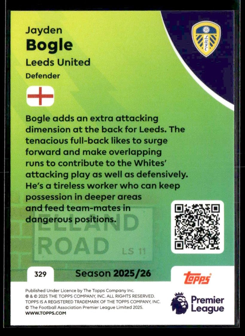2025-26 Topps Premier League #329 Jayden Bogle