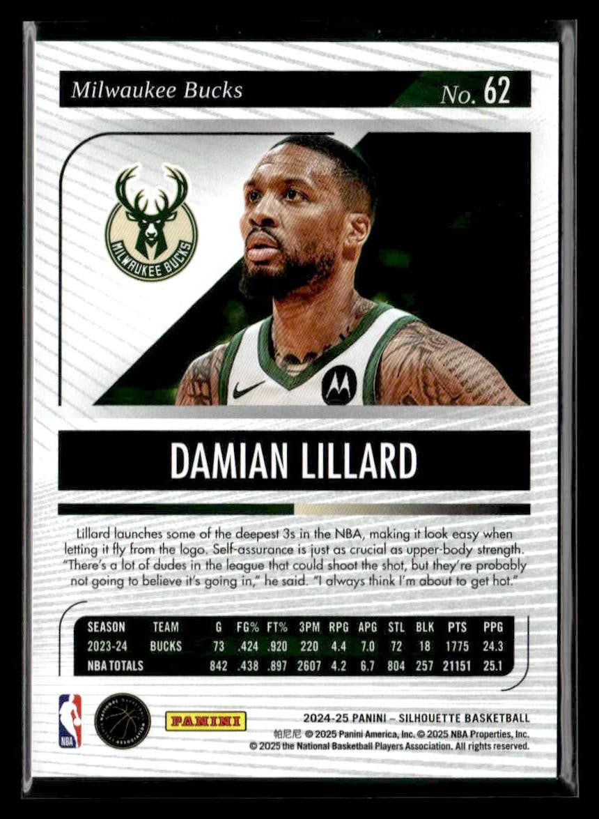 2024-25 Panini Silhouette #62 Damian Lillard