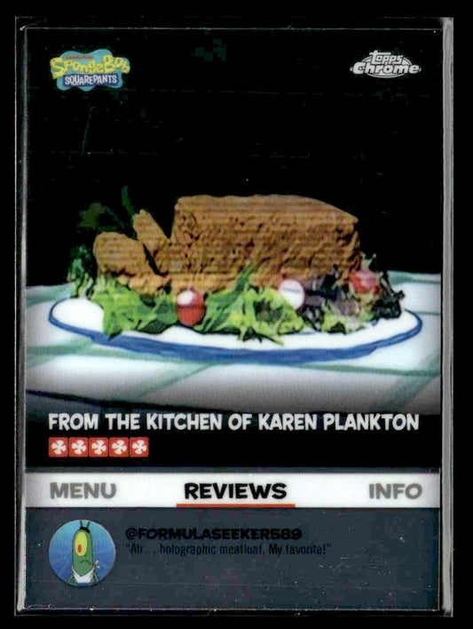2025 Topps Chrome SpongeBob 25th Anniv #BB-1 Holographic Meatloaf Kelp Reviews