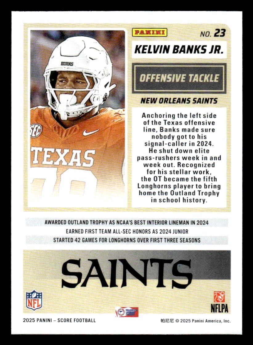 2025 Score #23 Kelvin Banks Jr.
