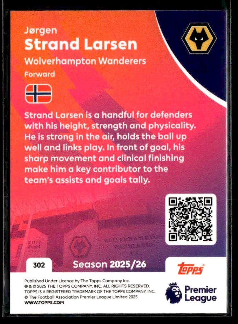 2025-26 Topps Premier League #302 Jørgen Strand Larsen
