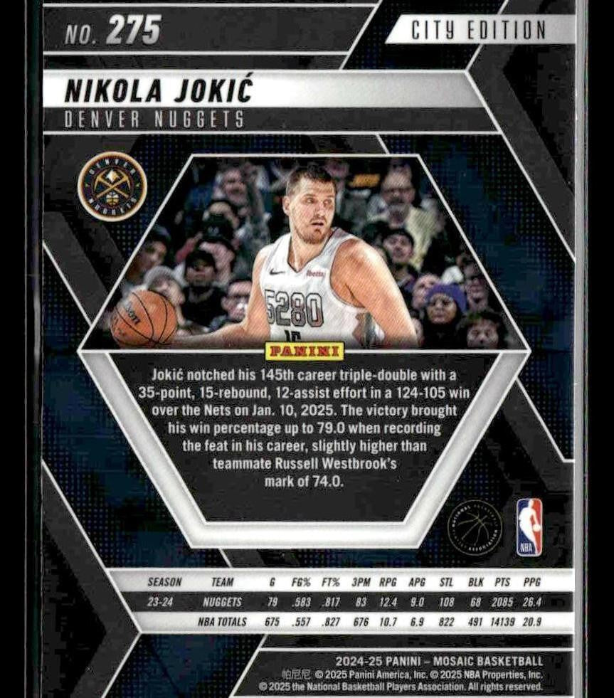 2024-25 Panini Mosaic #275 Nikola Jokic