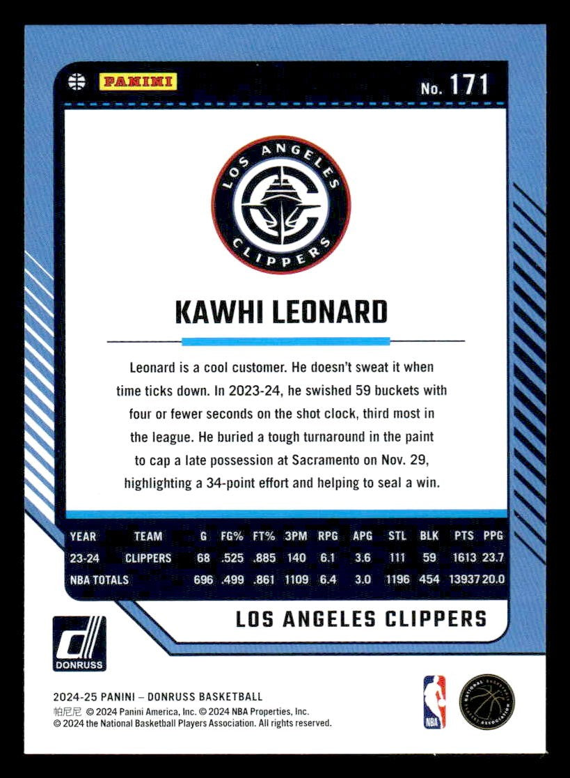 2024-25 Donruss #171 Kawhi Leonard